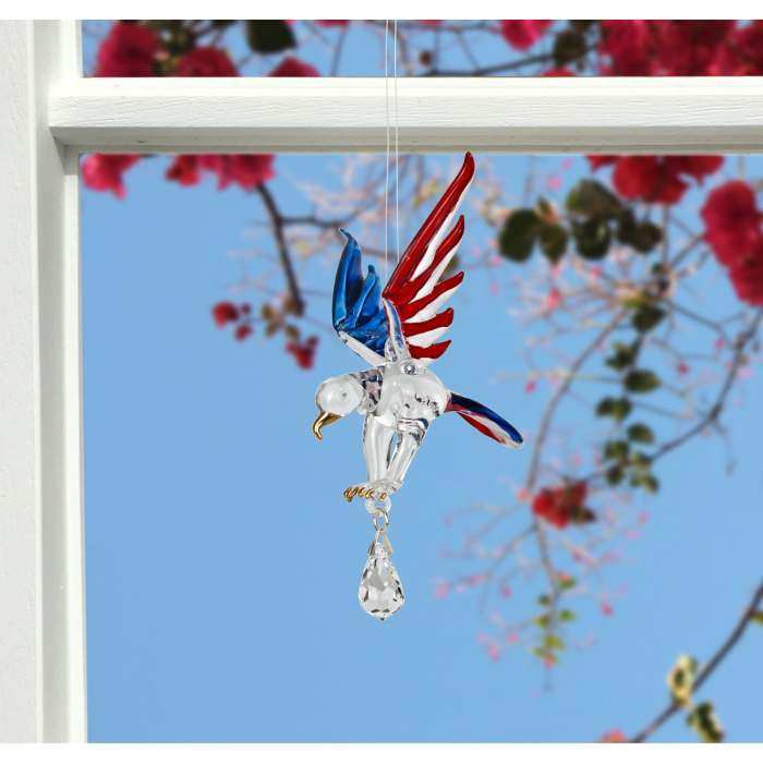 Fantasy Glass Suncatcher Liberty Eagle